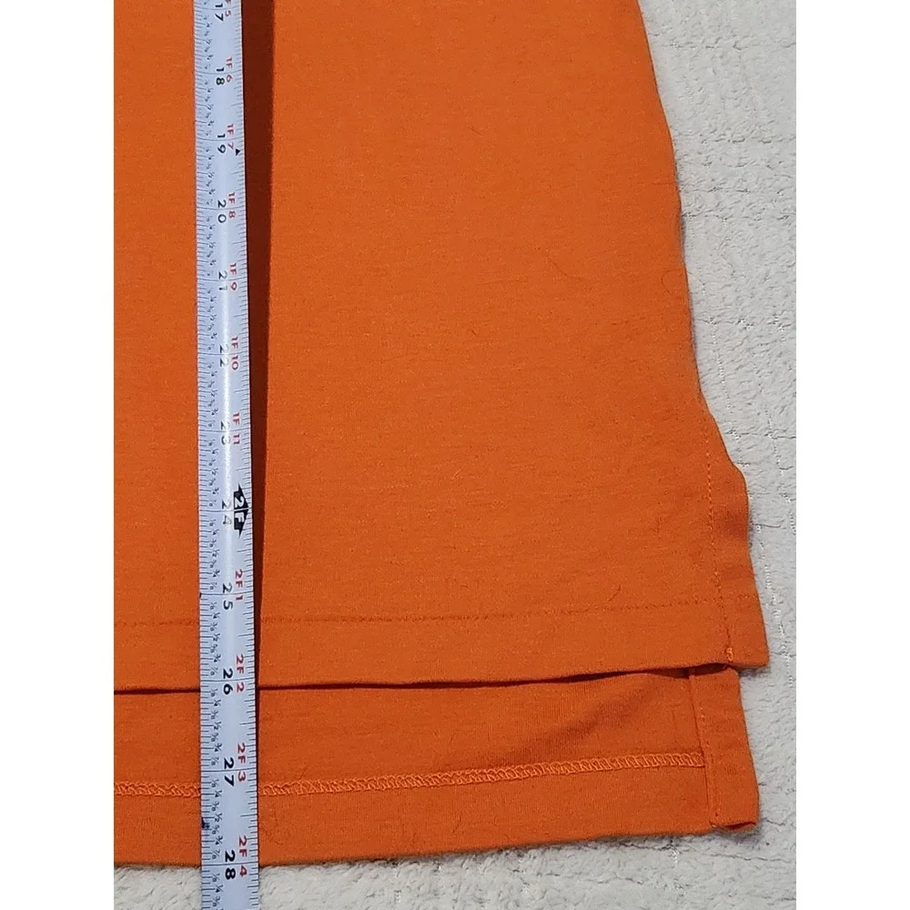 Polo Ralph Lauren Men's Large Orange Cotton Short Sleeve Polo Shirt Blue Pony‎